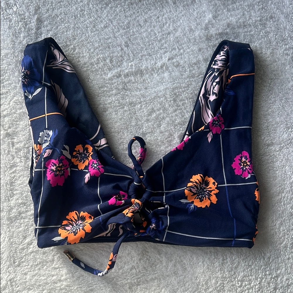 Maaji Floral Navy Women's Bikini Top